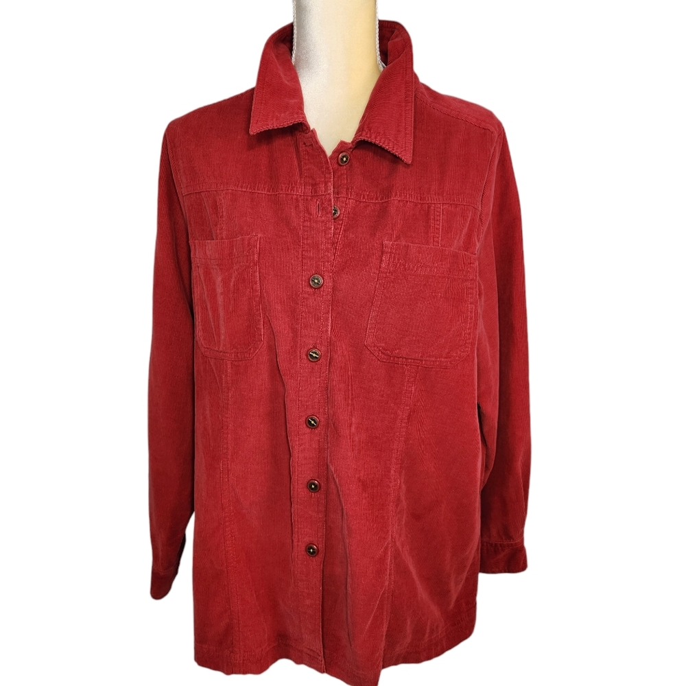 Corduroy Blouse Shacket Size 1X Soft Comfy teacher Fall Thanksgiving